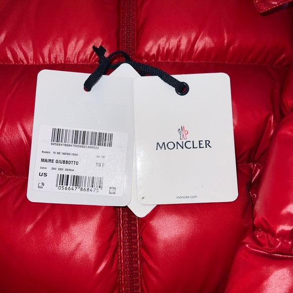 Moncler Maire red puffer coat size 0 - Picture 2 of 13